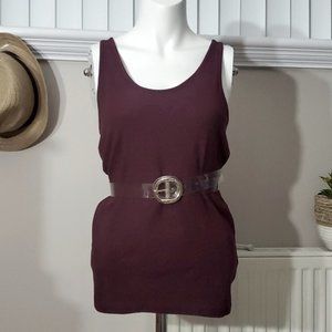 Gap Ribbed Burgundy Tank- Size Medium- NWOT (Does Not Come With Belt)